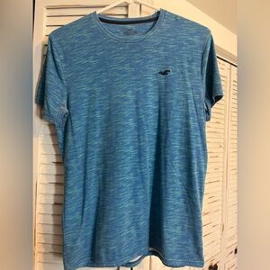 Hollister Men's Teal Heather Crew Neck T-Shirt